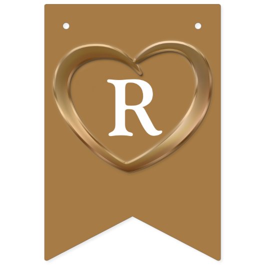 Bronzen bruiloft 8e verjaardag aangepaste foto vlaggetjes (Tweede vlag)