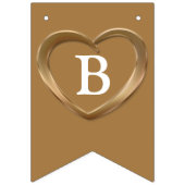 Bronzen bruiloft 8e verjaardag aangepaste foto vlaggetjes (Eerste vlag)