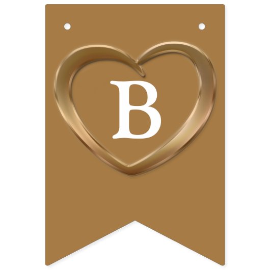 Bronzen bruiloft 8e verjaardag aangepaste foto vlaggetjes (Eerste vlag)