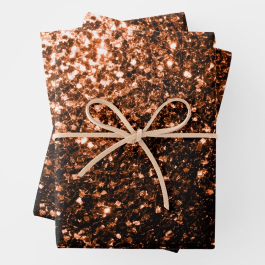 Bronzen bruine nep glinsterende glittertjes inpakpapier vel (In situ)