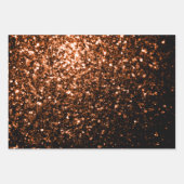 Bronzen bruine nep glinsterende glittertjes inpakpapier vel (Voorkant)