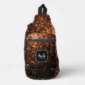 Bronzen bruine nepschittert glinsterend Monogram Sling Bag (Voorkant)