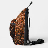 Bronzen bruine nepschittert glinsterend Monogram Sling Bag (Rechts)