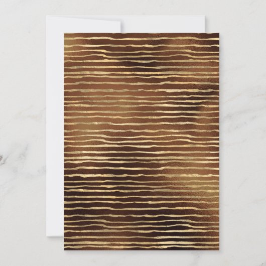 Bronzen Bruine Spuitverf Gouden Horizontaal Kaart (Voorkant)