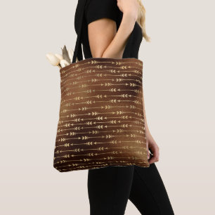 Bronzen Bruine Verf Gouden Pijlen Boogschieten Boo Tote Bag