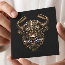 Bronzen Buffalo Scheermes Kapperszaak Logo Kapper