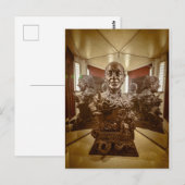 Bronzen Buste Historische Figuur Briefkaart (Voorkant / Achterkant)
