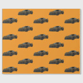 Bronzen C8 Corvette Sportwagen Hand getrokken sche Cadeaupapier (Vlak)