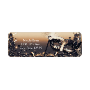 Bronzen & Crème Maskerademasker Elegant Balfeest Etiket