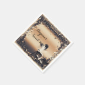 Bronzen & Crème Maskerademasker Elegant Balfeest Servetten (Hoek)