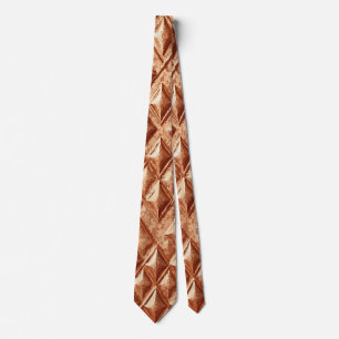 Bronzen diamantpatroon stropdas