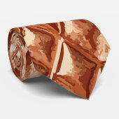 Bronzen diamantpatroon stropdas (Opgerold)