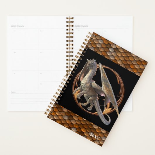 Bronzen Draak Metaal Schubben Planner (Display)