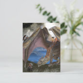 Bronzen draak VS krijger Briefkaart (Staand voorkant)