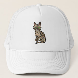 Bronzen Egyptische Mau Lieve Cartoonkat Illustrati Trucker Pet