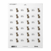 Bronzen Egyptische Mau Schattige Kat & Aangepaste Etiket (Full Sheet)