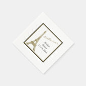 Bronzen Eiffeltoren Parijs Frankrijk Vrijgezellenf Servetten (Hoek)