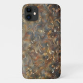 Bronzen en Grijze Bloemen Kunst Telefoonhoes Case-Mate iPhone Case (Achterkant)