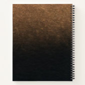 Bronzen en zwarte ombre aangepaste naam notitieboek (Achterkant)