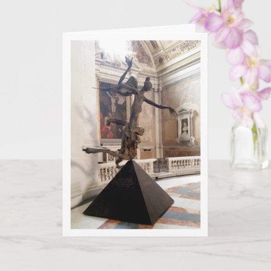 Bronzen engel sculptuur, Rome, Italië Kaart (Orchidee)