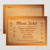 Bronzen filmticket kaart (Voorkant / Achterkant)