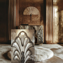 Bronzen Gebrul, Art Deco Bling Motief Achtergrond Tissuepapier