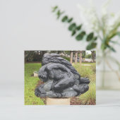 Bronzen Gedenkbeeld Beeldhouwwerk Briefkaart (Staand voorkant)