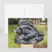 Bronzen Gedenkbeeld Beeldhouwwerk Briefkaart (Voorkant / Achterkant)