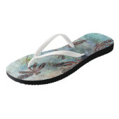 Bronzen getipte libellen sterrenhemel teenslippers (Schuin)