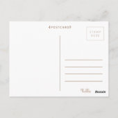 Bronzen Glitter Joy & Peace Kerstgroet Briefkaart (Achterkant)