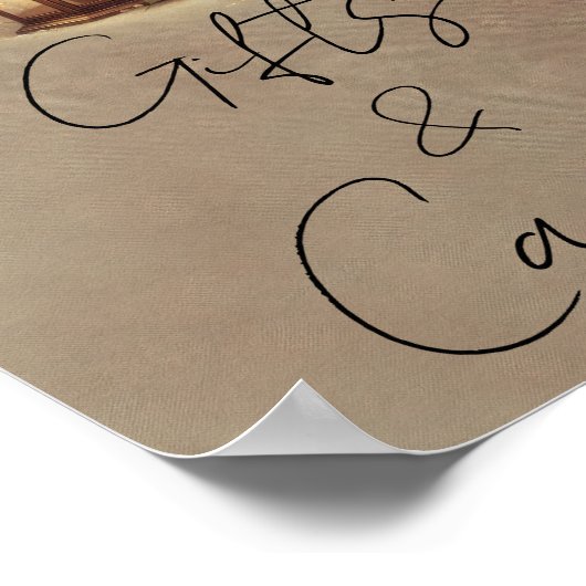 Bronzen Gloeiende Lantaarn Kaarten & Geschenken Ta Poster (Hoek)