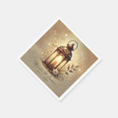 Bronzen Gloeiende Lantaarn Romantische Rustieke Hu Servet (Hoek)