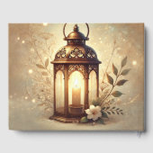 Bronzen Glowing Lantaarn Romantische Rustieke Brui Gastenboek (Achterkant)