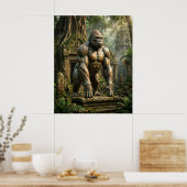 Bronzen Gorilla Tempel Poster (Keuken)