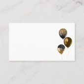 Bronzen Gouden Event Planner Feestballon Contactkaartje (Achterkant)