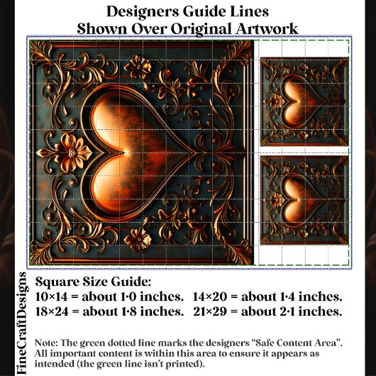  Bronzen Hartpaneel/Tegel EJ6 Decoupage Tissuepapier