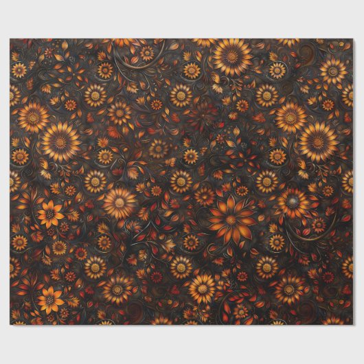 bronzen herfst cadeaupapier (Vlak)