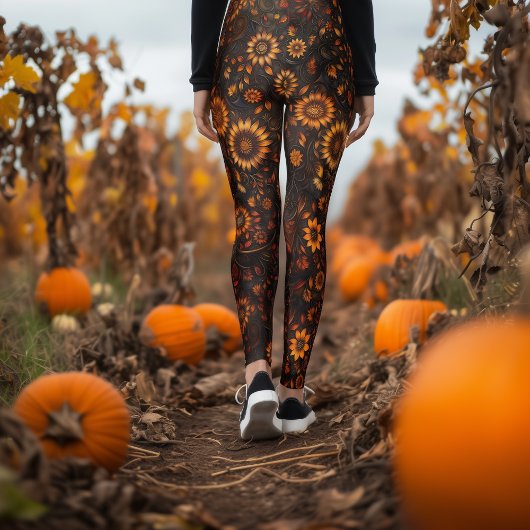bronzen herfst leggings