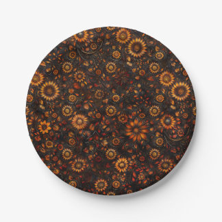 Bronzen Herfst Wijnranken Papieren Bord