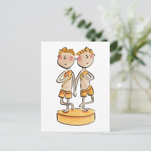 Bronzen Huwelijksverjaardag Briefkaart (Staand voorkant)