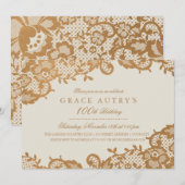 Bronzen Kant 100e verjaardag Uitnodiging (Voorkant / Achterkant)