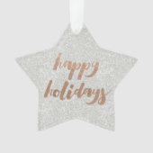 Bronzen Kerstvakantie Script Kerstboom Ornament (voorkant)