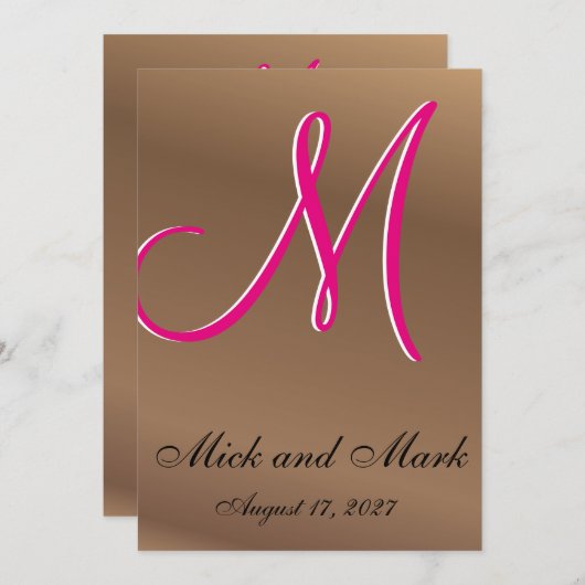 Bronzen Koper Pecan Eik Op Maat Donker Kaart (Voorkant / Achterkant)