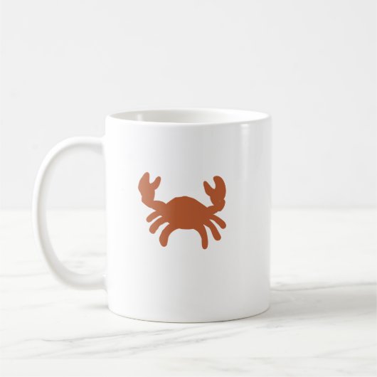 Bronzen Krab Silhouet Kanker Zodiac Mok (Links)