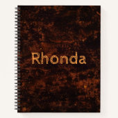 Bronzen lava notitieboek (Voorkant)