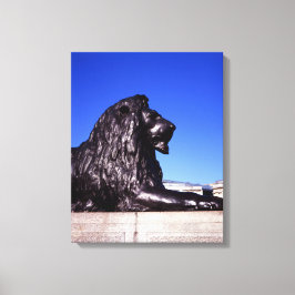 Bronzen Leeuw Trafalgar Square Canvas Afdruk