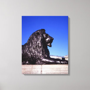 Bronzen Leeuw Trafalgar Square Canvas Afdruk