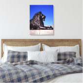Bronzen Leeuw Trafalgar Square Canvas Afdruk (Insitu (Slaapkamer))