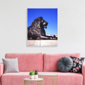 Bronzen Leeuw Trafalgar Square Canvas Afdruk (Insitu (Woonkamer))