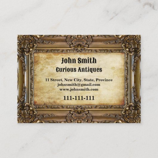 Bronzen lijst - Visitekaartje (Voorkant)